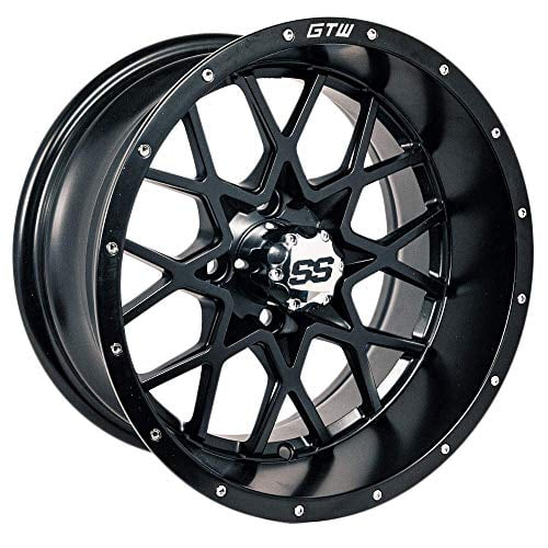 GTW Vortex Aluminum Golf Cart Wheel 4/4 34 Offset (Matte Black