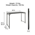 thumbnail image 6 of 20" x 48" Adjustable Height PVC Top Table, Black, 6 of 8