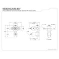thumbnail image 2 of Kingston Brass KS36320V Thermostatic Valve With Volume Control, Polished Brass, 2 of 2