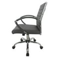 thumbnail image 4 of Furniture of America Damse Faux Leather Small Adjustable Office Chair in Gray, 4 of 9