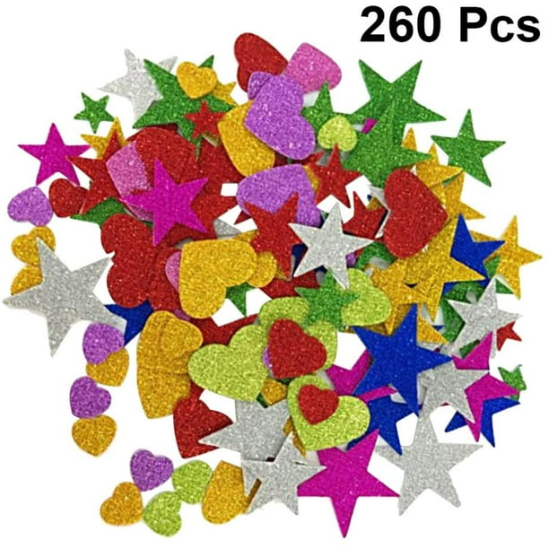 260pcs Star Heart Foam Stickers Self Adhesive Stickers Kids Toy Learning  DIY Toy