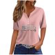 thumbnail image 2 of Fiudx Liquidación de Ofertas Flash Blusa de Manga Corta Estampada a La Moda para Mujer, Blusas Informales con Cuello En V, 2 of 4
