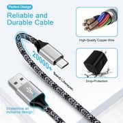 Micro USB Cable with Android Charger, Hootek 6FT USB A to micro cable High Speed Fast Charging Cable, usb cable micro with USB Wall Charger Fast Charger Adapter Plug, android charger block, Black
