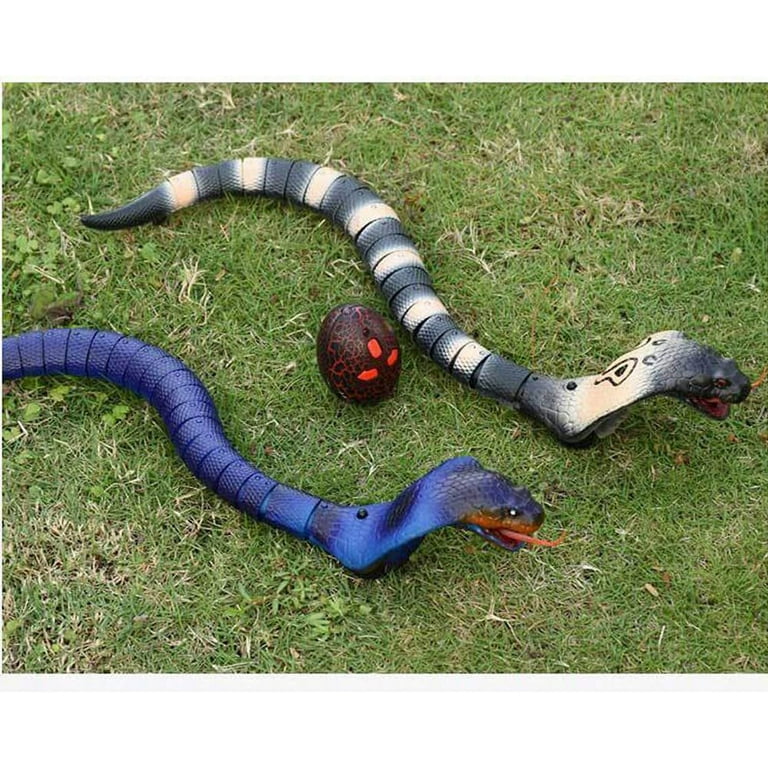 Remote Control Naja Snake Toy Electric Snake Toy for Kids rc Snake Toy for  Cats Rechargeable Realistic Cobra Snake for Pranks (Black)