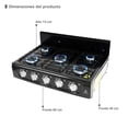 thumbnail image 4 of Parrilla Supra de 5 quemadores de sobreponer color negro, 4 of 7