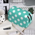 thumbnail image 7 of Kdxio Teal Turquoise And White Polka Dot for Double Compartment Pen Case Oxford Organizer with Zipper Pockets for Students Artists, 7 of 7