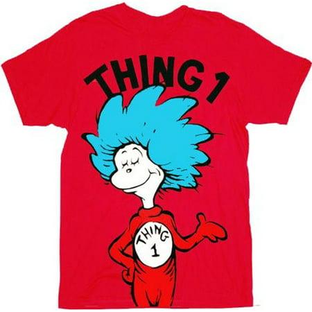 Dr. Seuss Thing 1 Adult Red T-shirt