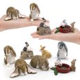 thumbnail image 3 of Juego de figuras de conejo en miniatura, 7 piezas, PVC, conejitos, animales de granja para niños, 3 of 3