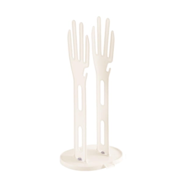 Soporte para guantes de cocina, estante para guantes, herramienta de cocina, secador vertical reutilizable para guantes Blanco