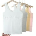 thumbnail image 4 of Kiijoy Girls Soft Breathable Tank Top Cotton Underwear Sleeveless Shirt for Girl, Sizes 10-11, 4 of 5