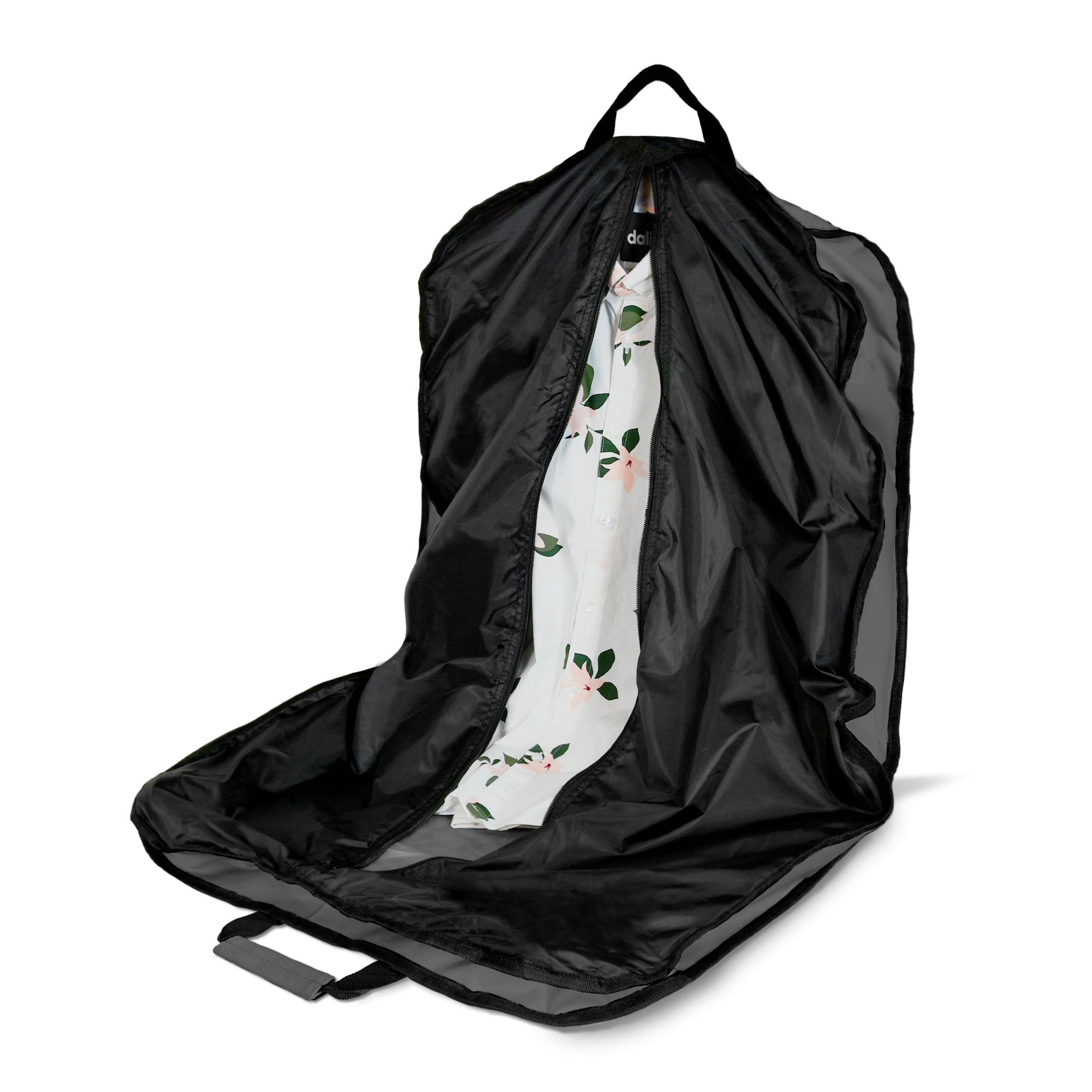 DALIX 39" Business Garment Bag Cover for Suits and Dresses Clothing Foldable w Pockets in Gray