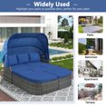 thumbnail image 3 of Cfowner Outdoor Patio Furniture Set, Conversation Set with Daybed Sunbed Retractable Canopy, Wicker Furniture Sofa Set for Outdoor, 3 of 9