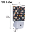 thumbnail image 4 of Yayeee LED Plug in Night Light for The Home with Auto Dusk to Dawn Light Sensors, 2 Pack, Blue Circle Mosaic, 4 of 6