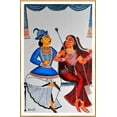 thumbnail image 2 of Babu Bibi 2, Traditional Kalighat Painting Style, Limited Edition A2 Print Canvas Finish., 2 of 6