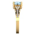 thumbnail image 3 of 2.21ct round cut natural sky blue topaz 18k yellow gold Bridal Wedding Engagement Promise Anniversary Ring for Women size 8.25, 3 of 7