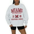 thumbnail image 3 of Women's Gameday Couture Ash Miami University RedHawks Premium Fleece Pullover Sweatshirt, 3 of 5