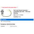 thumbnail image 2 of Fuel Level Sensor Connector - Compatible with 1987 - 1993 Ford Mustang 1988 1989 1990 1991 1992, 2 of 2