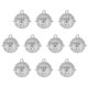 thumbnail image 5 of 10 unids de aleación de hojalata electroplastia decoración hueca hueca aleaciones de hojalatas Hollow-out Bells, 5 of 5