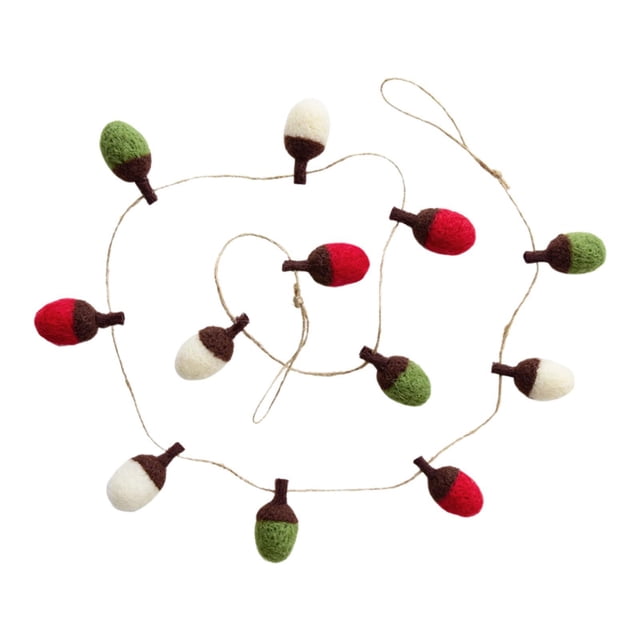 Mini bolas navideñas con cadena, pequeños colgantes navideños, bolas decorativas navideñas para decoración festiva de bodas, porches y patios 1 metro