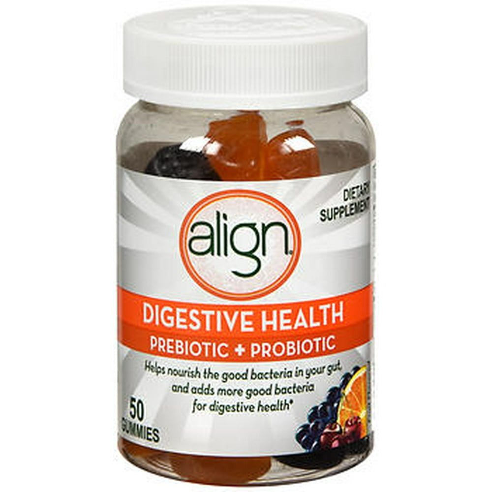 Align Digestive Health Prebiotic plus Probiotic Gummies Fruit Flavored