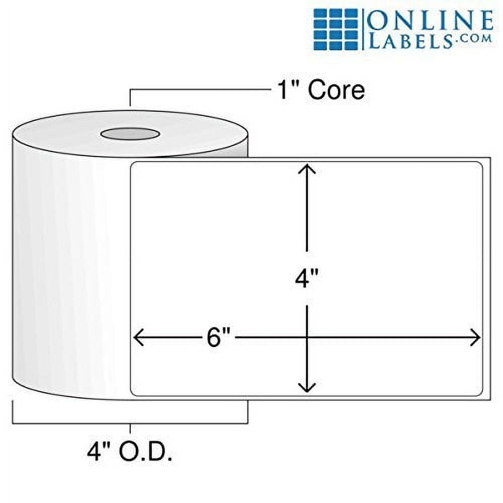 4 x 6 Shipping Labels for Direct Thermal Printers - Online Labels (12 Rolls)