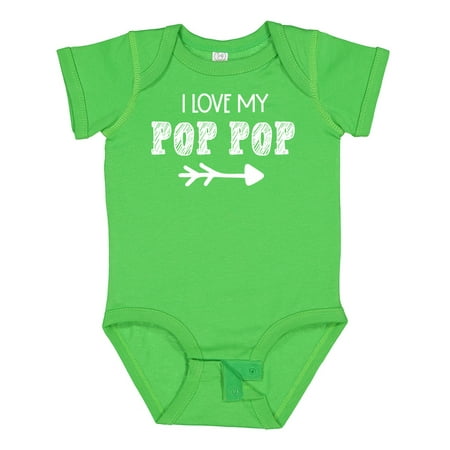

Inktastic I Love My Pop Pop with Arrow Gift Baby Boy or Baby Girl Bodysuit