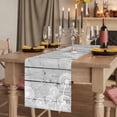 thumbnail image 2 of Table Runners 70 Inches Long Dress Scarves, White Dandelion Farmhouse Coffee/Dining/Kitchen Table Decor, Holiday Table Runner, Spring Flowers Plants Vintage Gray Wood 13x70 Inch, 2 of 9