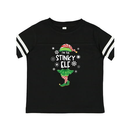

Inktastic Funny Christmas I m the Stinky Elf with Shoes and Hat Gift Toddler Boy or Toddler Girl T-Shirt