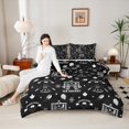 thumbnail image 4 of Castle Fairy Ice Hockey Winter Sport 3-Piece Queen Size Comforter Set, 4 of 8
