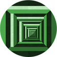 thumbnail image 1 of Ahgly Tapis Rond Lavable en Machine Intérieur Transitionnel Vert Forêt Foncé, 6 Pieds Rond, 1 of 7