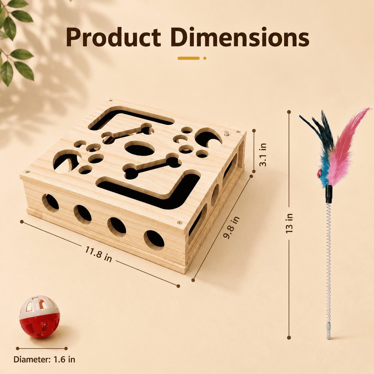 Cat Scratch Puzzle Enrichment Box, Interactive Cats Treat Toy Stress Free, Scratchers That Trim Nails, Cat Nail File Enrichment Box Sandpaper