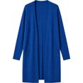 thumbnail image 4 of uublik Jackets for Women Trendy Blue Outdoor Open Front Casual Long Fall Winter Coat with Pockets, 4 of 5