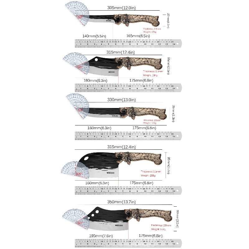 7PCS Multi-Piece Stainless Steel Knife Set Includes Kitchen Sharp Fruit Meat Fish Slicing and Boning Knives Designed for Home Use Holiday Gifts Professional Cooking Supplies Durable Meat Cleaver