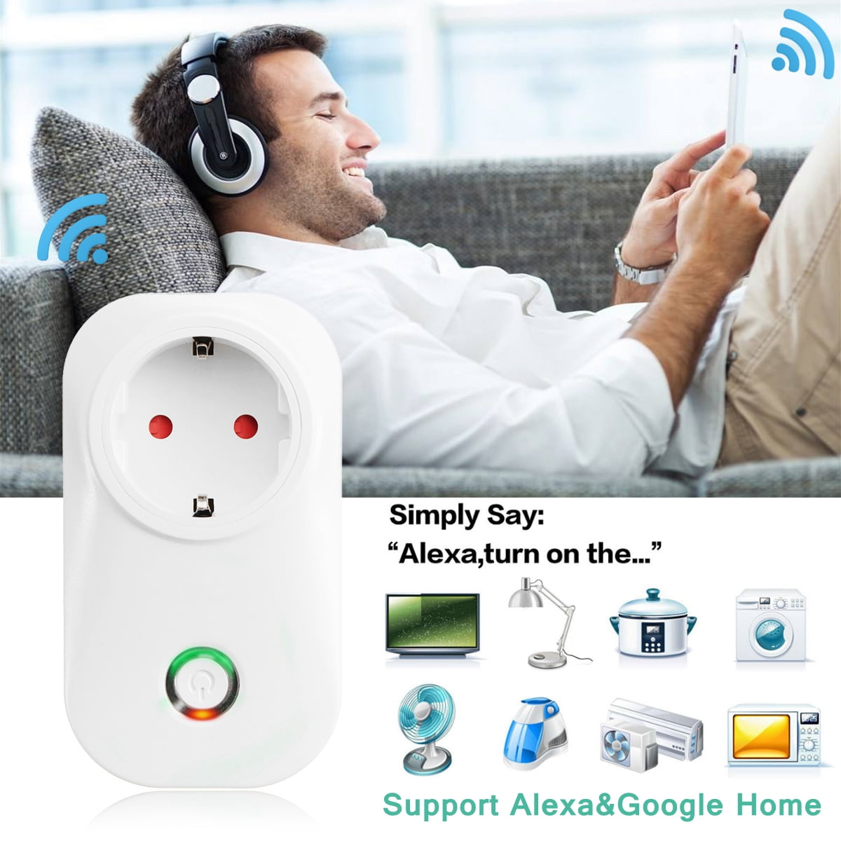 Mini WiFi Smart Remote Control Timer Switch Power Socket Outlet US Plug 