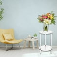thumbnail image 5 of Portable Clear Acrylic End Table with 2 Tiers of Storage Home Accessory Compact Side Table for Bedroom and Living Room, 5 of 8