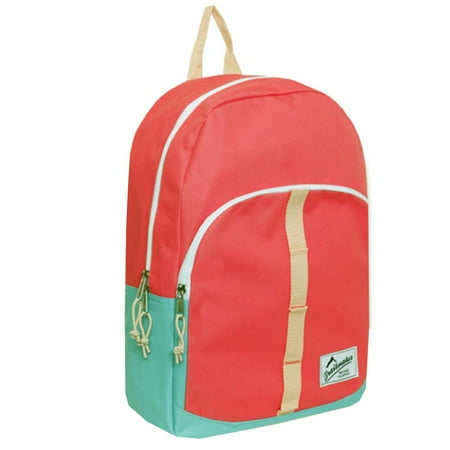 padded trailmaker aqua backpack coral strap stitch shoulder