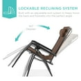 thumbnail image 4 of Best Choice Products Folding Zero Gravity Recliner Patio Lounge Chair w/ Canopy Shade, Headrest, Tray - Brown, 4 of 8