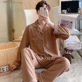 thumbnail image 1 of Conjunto de pijama de gofre suave para hombre, ropa de dormir para dormitorio, pantalones de manga larga, ropa de casa de moda, ropa de noche para hombre, 2 piezas, 1 of 4