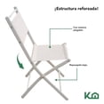 thumbnail image 4 of Juego De Comedor Mueble Exterior Para Jardín Mesa y 2 Sillas beige, 4 of 7