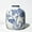 Blue, variant on Diceymbol Fall Blue and White Porcelain Style Vase 6 x 7 Inch Chinoiserie Floral Tabletop Decor for Living Room