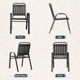 thumbnail image 3 of Outdoor Patio Lawn Dinning Chairs Set of 4 High Back Stackable Chairs with Armrest, Black, 3 of 7