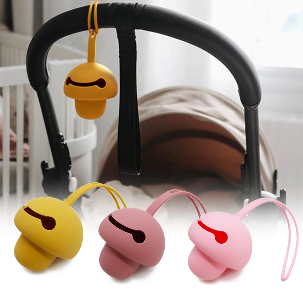 SPRING PARK Pacifier Container Storage Food Mushroom Shape Box Portable ...