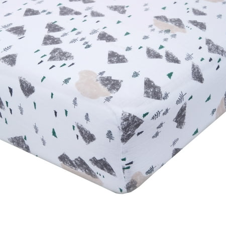 UPC: 0842332140425 | aden + anais essentials classic crib sheet bear necessities – scenery
