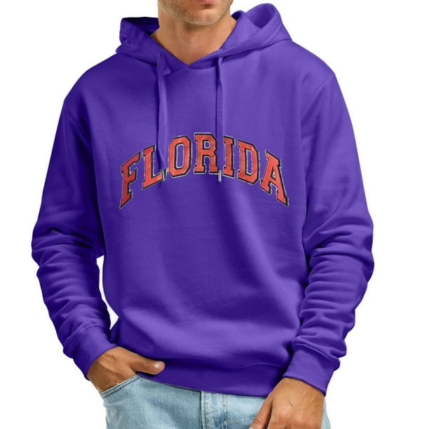 nsendm Mens Sweatshirt Mens Lightweight Hoodies Pullover Men's Hoodie Men's  Hoodie Sweatshirt Cotton Long Sleeved Casual Plane Hoodies Adult Male  Sweatshirt Purple Size XL 