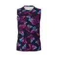 thumbnail image 6 of Lsque Purple Butterfly Print Men's Cotton Blend Sleeveless Muscle Shirts (S-3XL)- Moisture Wicking, Odor Protection, UPF 30+,Large, 6 of 8