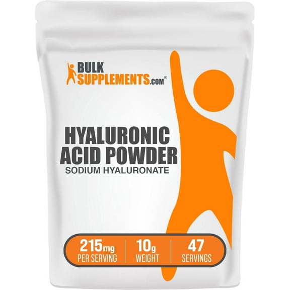 BulkSupplements Hyaluronic Acid Powder - 215mg per Serving - 10 Grams (0.4 oz) - 47 Servings