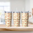 thumbnail image 2 of 20oz Barnyard Chicken Tumbler with Handle Insulated Travel Mug Charming Birthday Christmas Gift for Chicken Fans Women Men Cup Holder Friendly Durable Build Hot Tea Cold Water Office Daily Use, 2 of 6