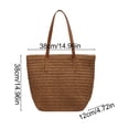 thumbnail image 2 of Large Casual Rope-woven Tote Bag for Women, Spacious Beach and Travel Carryall with Adjustable Shoulder Strap, Ideal for Daily Commute and Weekend Getaways, 2 of 5