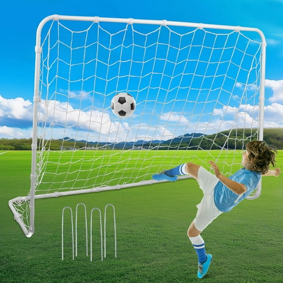 SLSRFD6' x 4' Portable Soccer Goal Net Football Post Target Net Tournament Regulation Training Aid Ultimate Backyard Outdoor Soccer Goal
