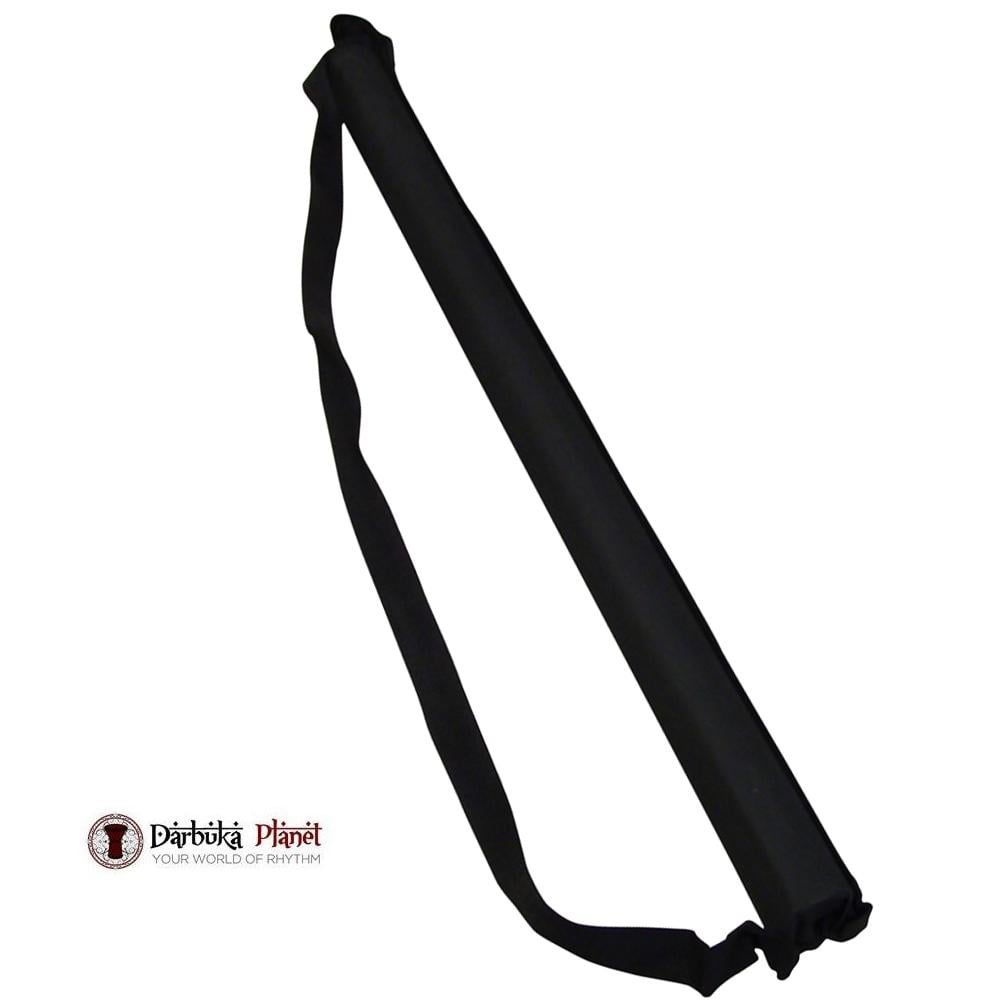 Zaza Percussion- Professional Scale E Middle Flute 15'' Inches Polished Bamboo Bansuri Flute (Indian Flute) With Carry Bag